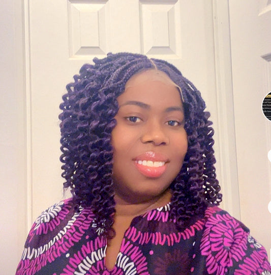 Briaded corn roll twist hair